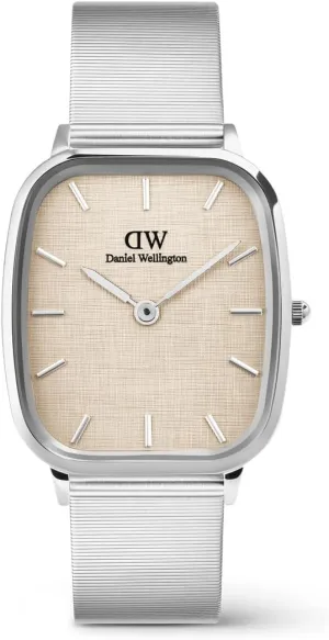 Daniel Wellington Marlon Men’s Watch - 32x36.3mm Case, Japanese Quartz Movement, 316L Stainless Steel Mesh, Wire or Genuine Leather Strap, Water Resistant, Vintage Wrist Watch for Men