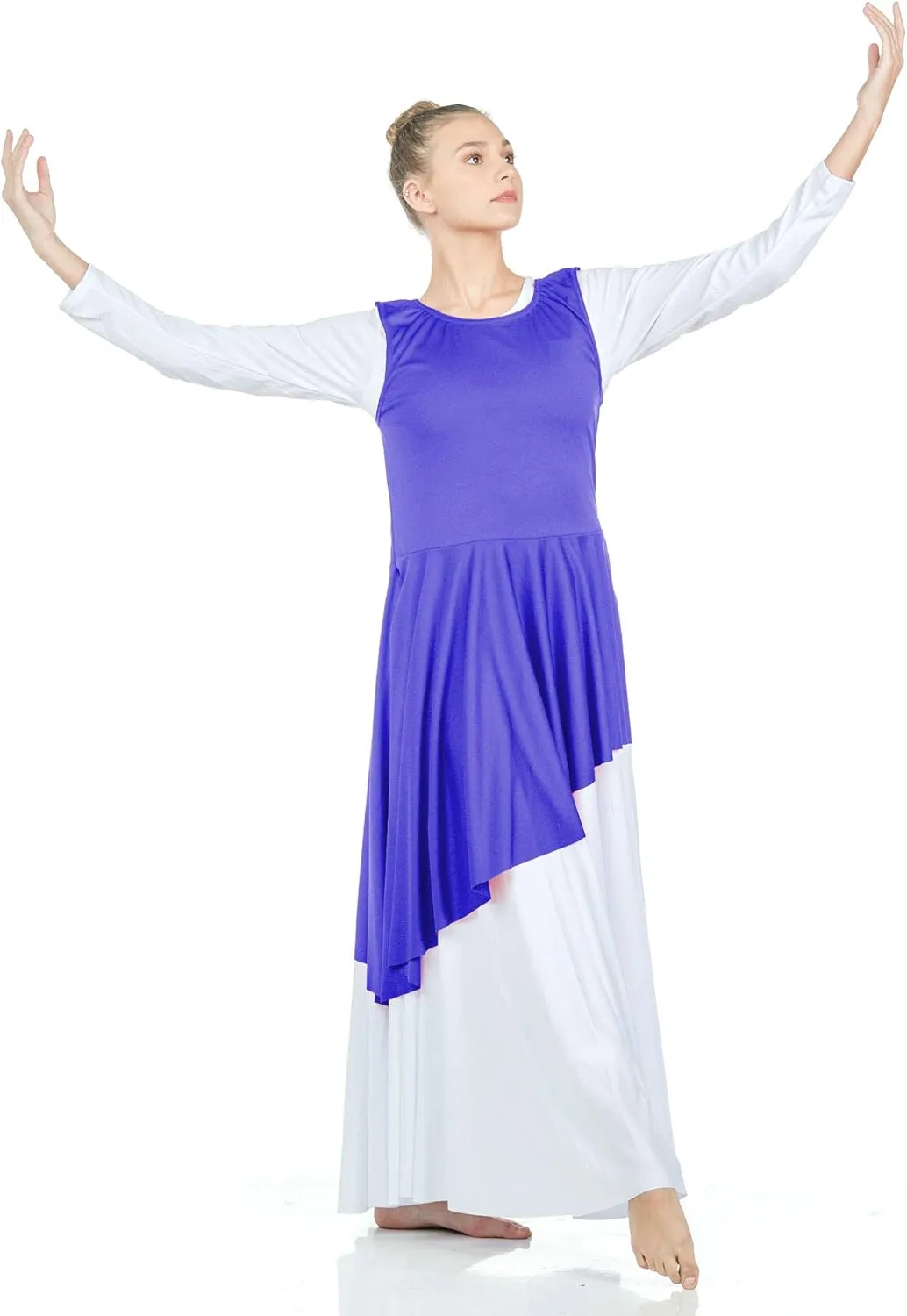 Danzcue Womens Asymmetrical Praise Dance Tunic