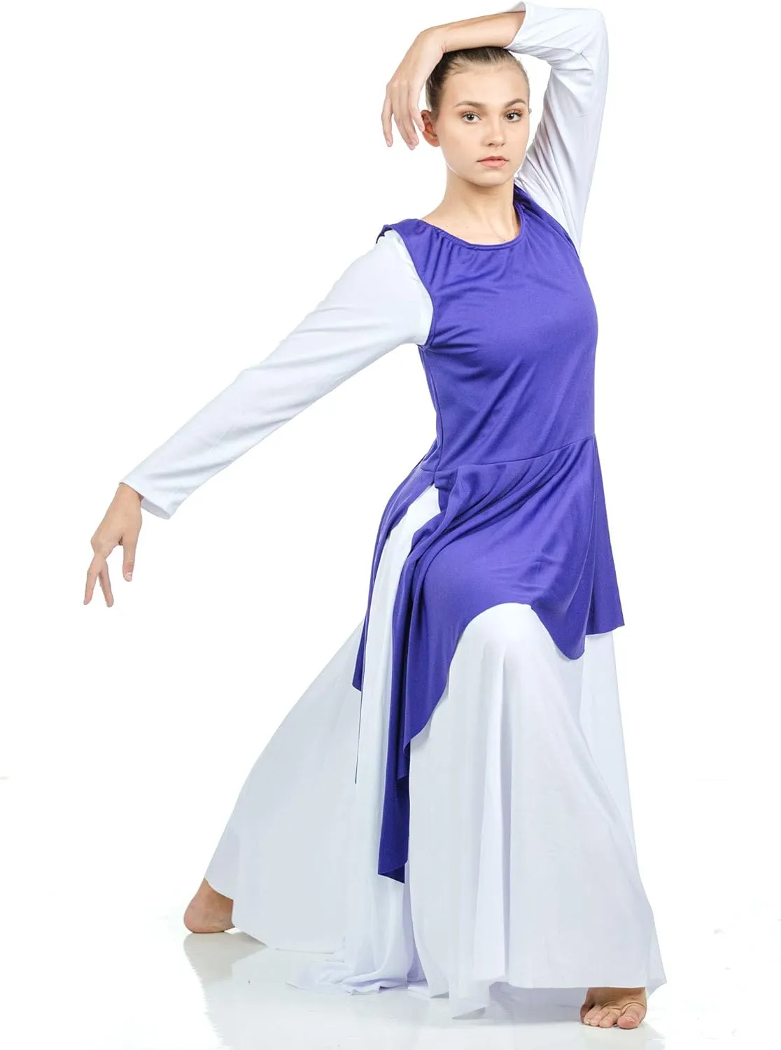 Danzcue Womens Asymmetrical Praise Dance Tunic