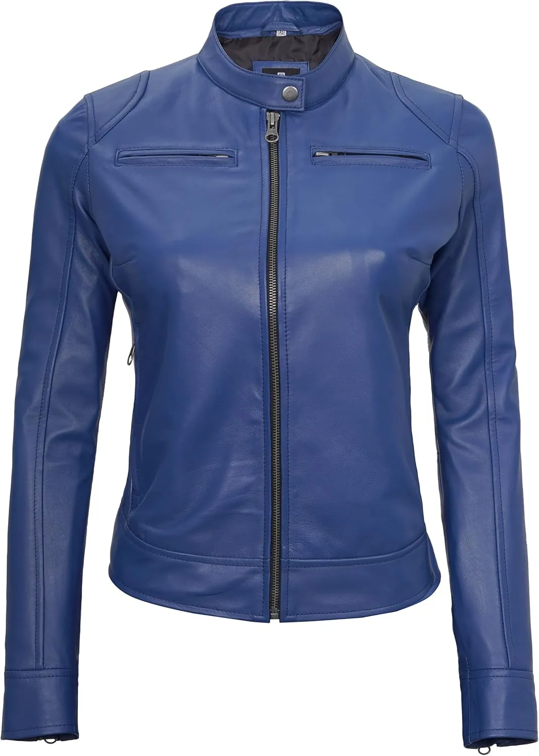 Decrum Leather Jackets For Women - Cafe Racer Style Casual Trending Fashion Womens Leather Jacket