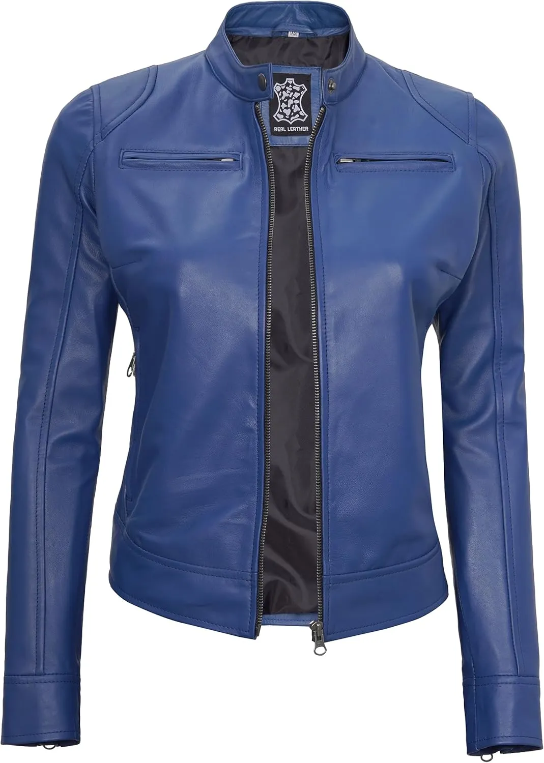 Decrum Leather Jackets For Women - Cafe Racer Style Casual Trending Fashion Womens Leather Jacket