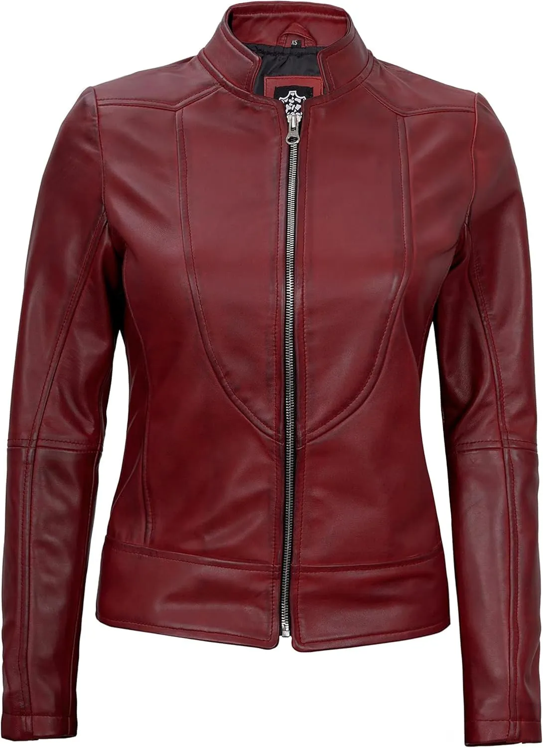 Decrum Womens Leather Jacket - Real Lambskin Stylish Leather Jackets For Women