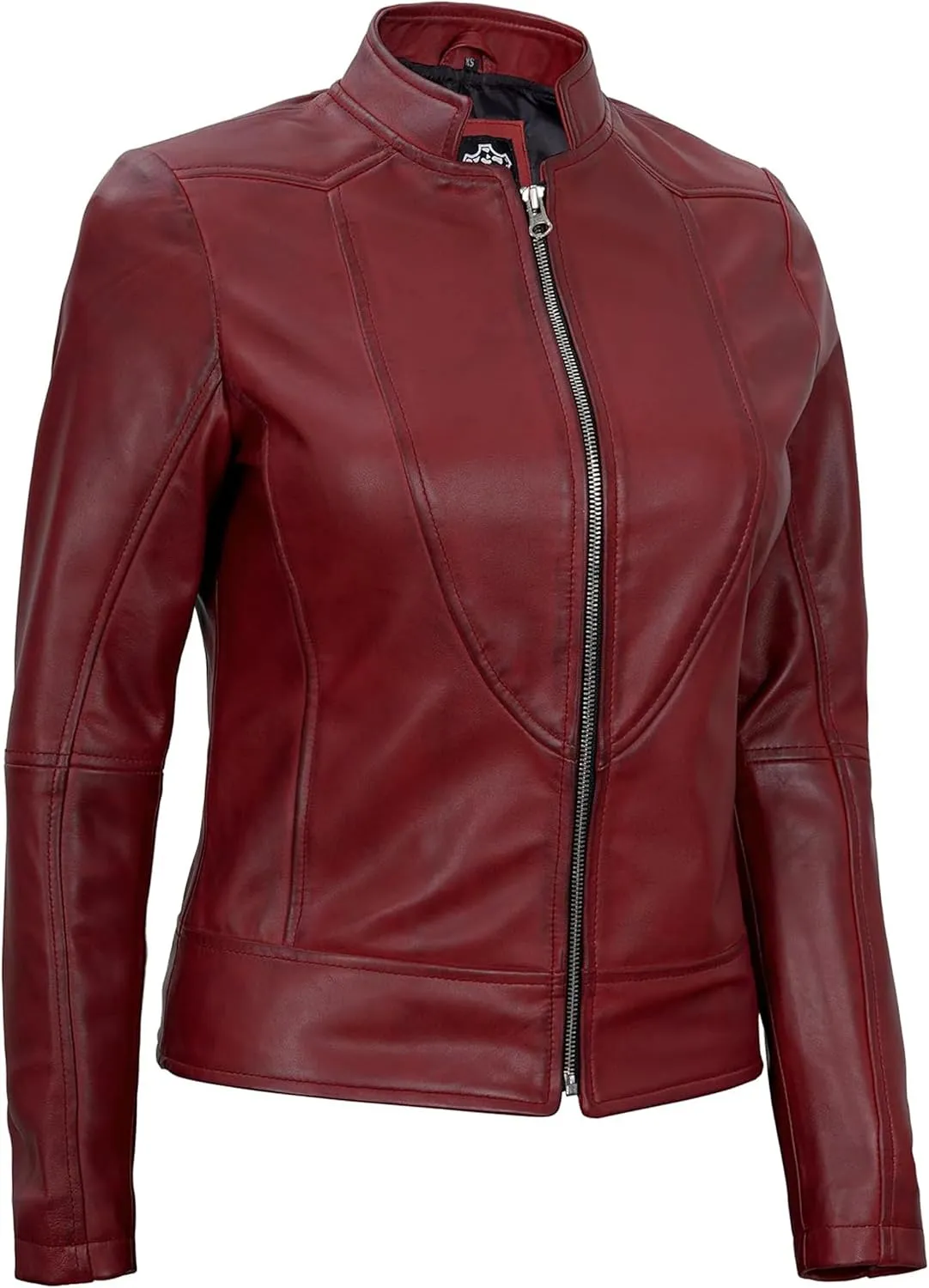 Decrum Womens Leather Jacket - Real Lambskin Stylish Leather Jackets For Women