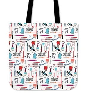 Dental Tools Pattern Tote Bag