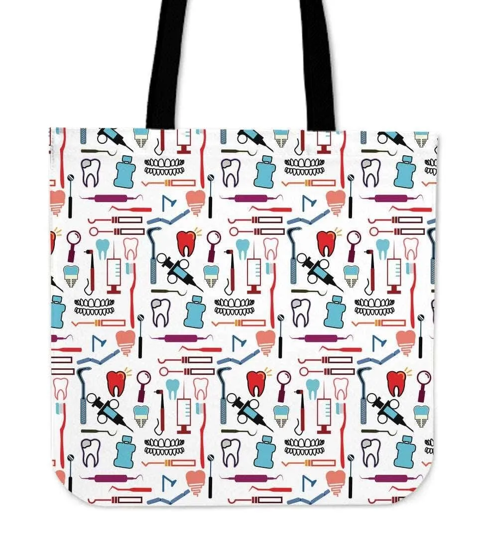 Dental Tools Pattern Tote Bag
