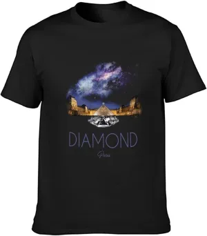 Diamond Supply Co Louvre Pyramid Mens T-Shirt Casual Cotton Tees Tops Black