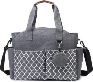 Diaper Bag Tote, Large Diaper Waterproof, with Pacifier Case, Removable Shoulder Strap, Baby Bags