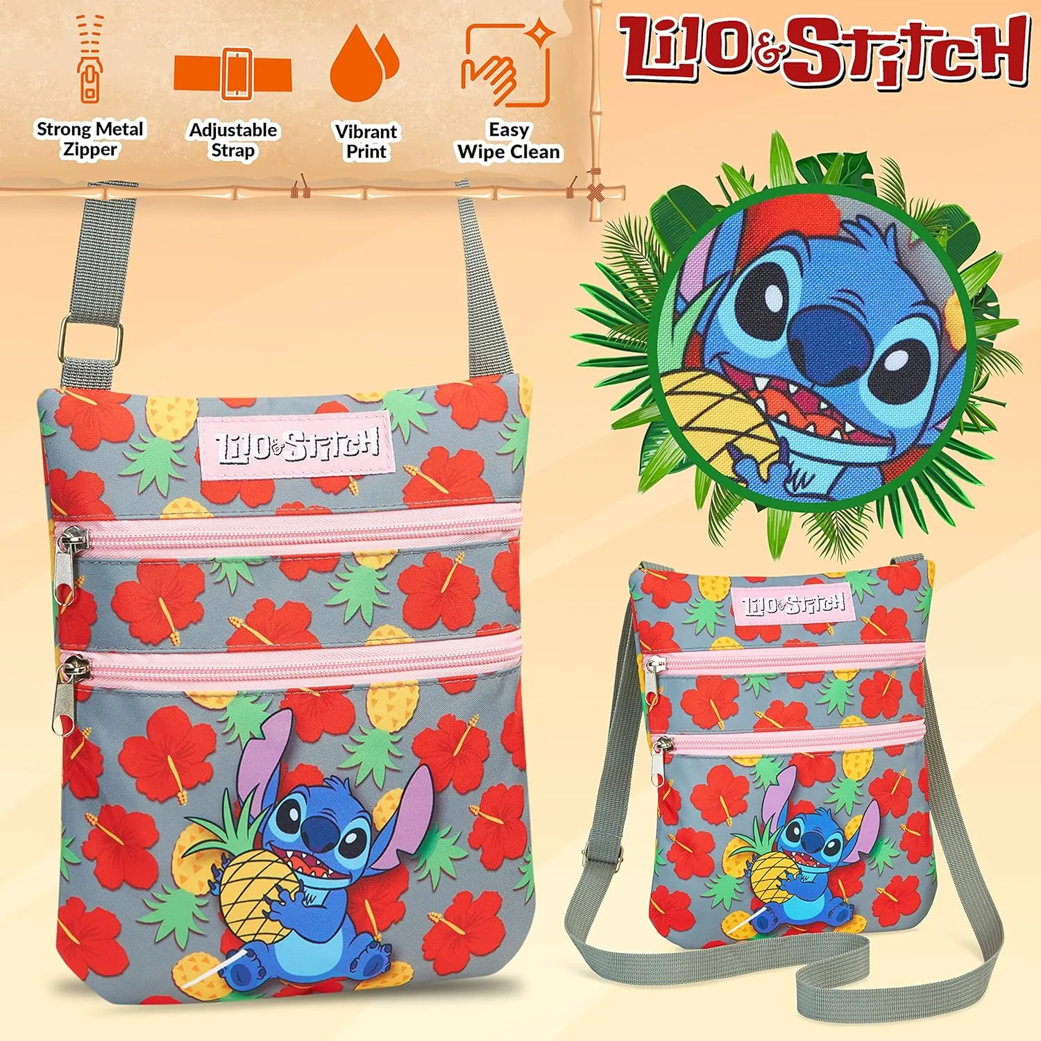 Disney Stitch Crossbody Bags for Women Teenagers Girls Purse Shoulder Bag for Shopping Vacation Stitch Gifts for Girls (Multi)