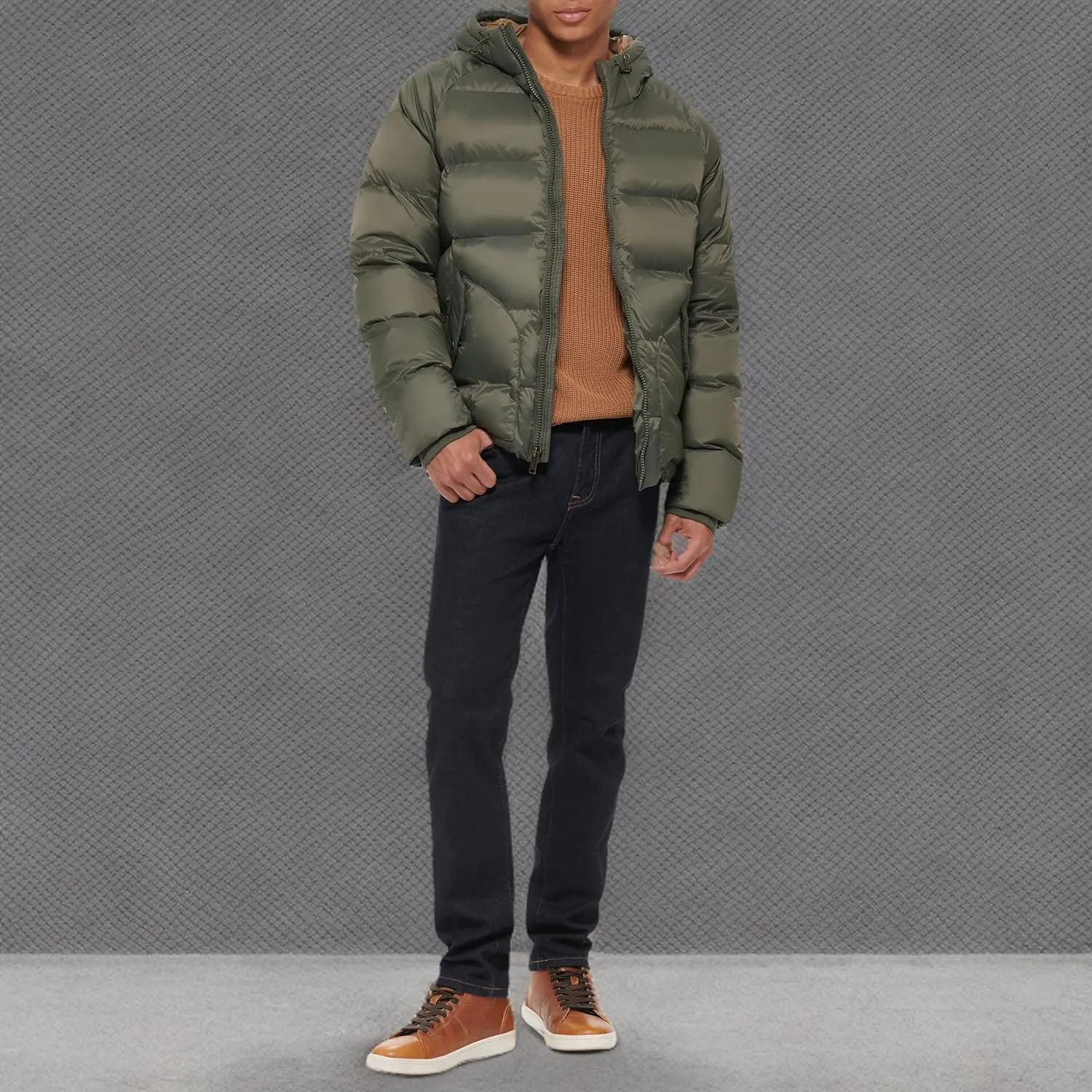 Dockers Men's Dockers Men's Recycled Quilted Hooded Puffer Jacket