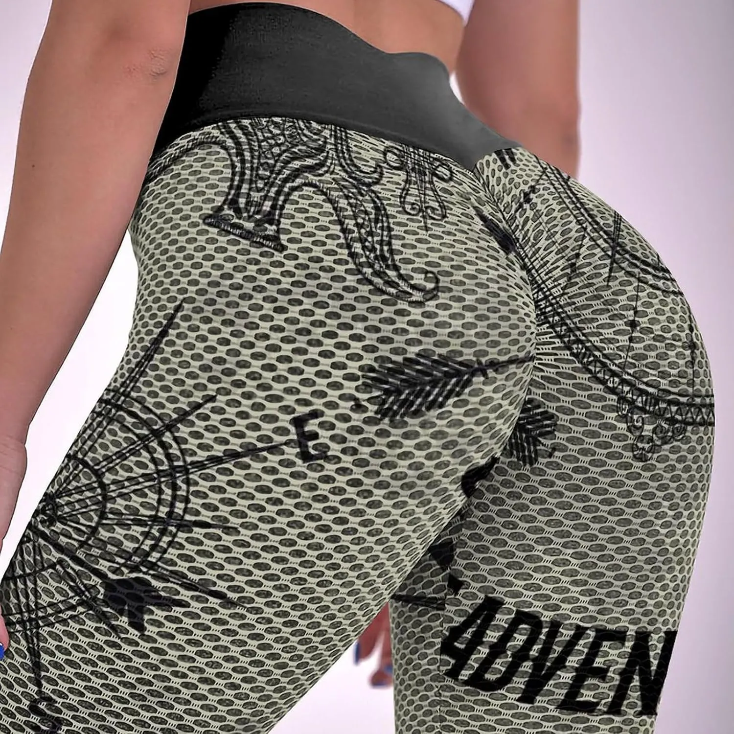 Donnapink Women's Threaded High Waist Yoga Pants, Leggings Workout Outfits for Gym S-XXL