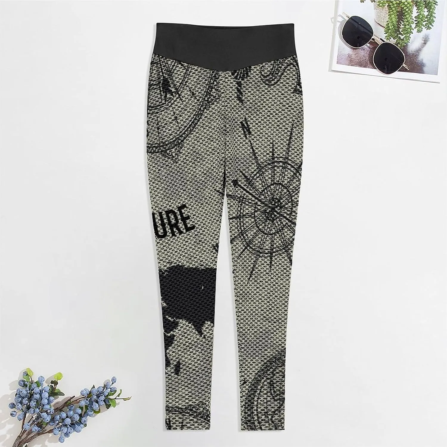 Donnapink Women's Threaded High Waist Yoga Pants, Leggings Workout Outfits for Gym S-XXL