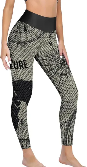 Donnapink Women's Threaded High Waist Yoga Pants, Leggings Workout Outfits for Gym S-XXL