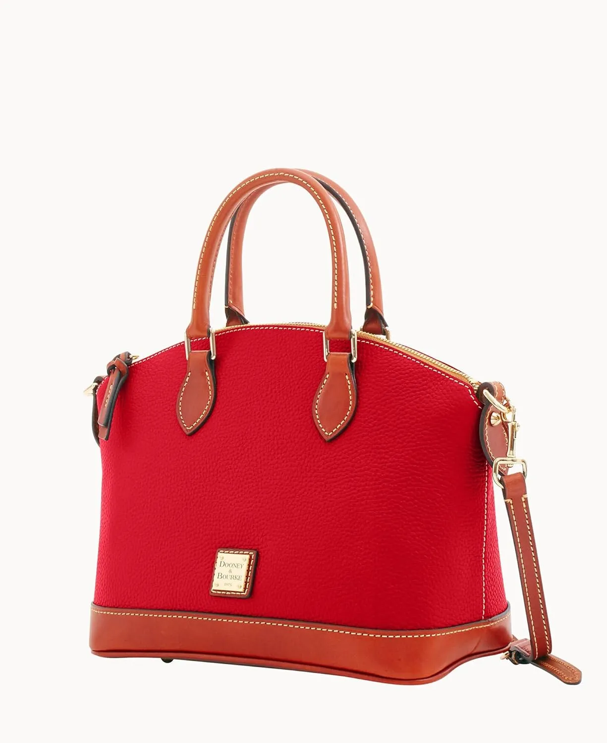 Dooney & Bourke Women's Darcy Satchel in Pebble Grain Leather, Large Handbag with Dual Handles & Adjustable Crossbody Strap