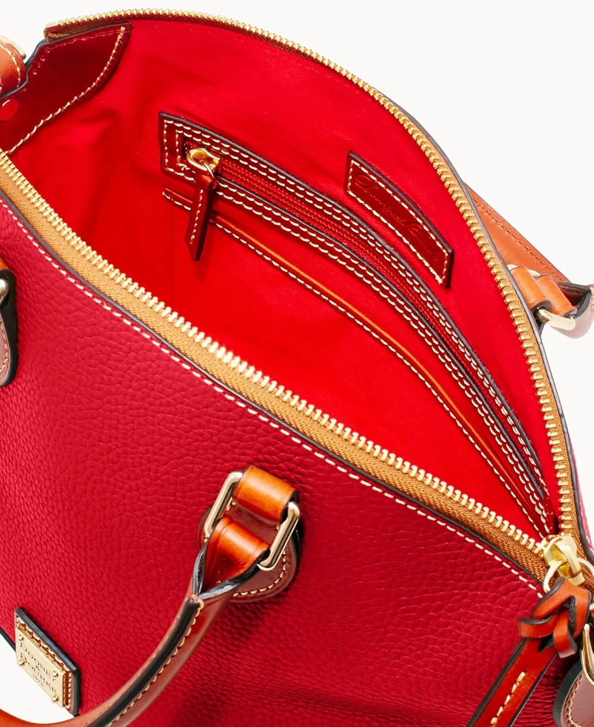 Dooney & Bourke Women's Darcy Satchel in Pebble Grain Leather, Large Handbag with Dual Handles & Adjustable Crossbody Strap