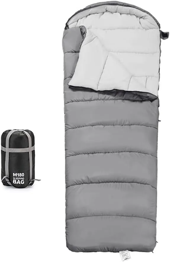 Double Persons Sleeping Bags for Adults Cold Weather 12°C- -18°C Cold-Resistant with Hooded Anti-Splashing for Camping Split Into Single Use