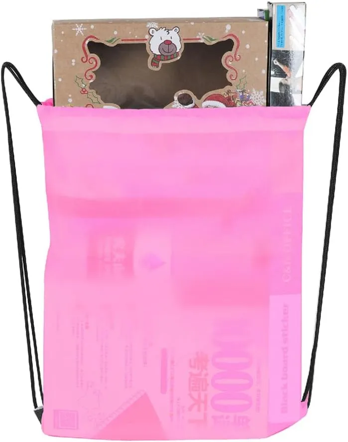 Drawstring Backpack, 16 Pcs Bulk Draw String Bags, Polyester Cinch Bag for Sport Gym, 8 colors