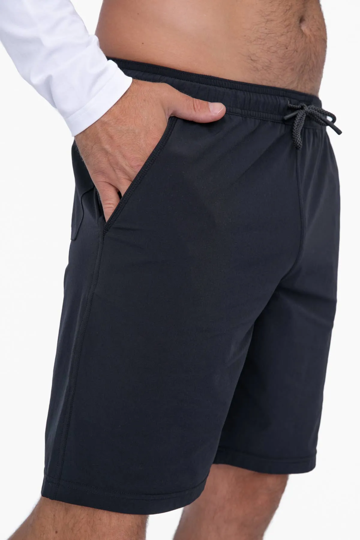 Drawstring Shorts with Pockets