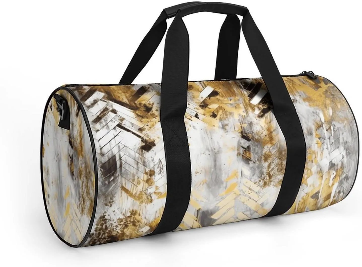 Duffel Bag for Men Women Gym Bag Abstract Beige Pattern Travel Duffel Bag Waterproof Overnight Bag for Sports Workout