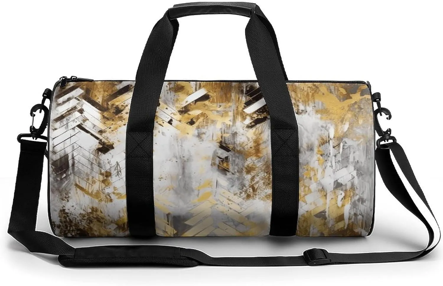 Duffel Bag for Men Women Gym Bag Abstract Beige Pattern Travel Duffel Bag Waterproof Overnight Bag for Sports Workout