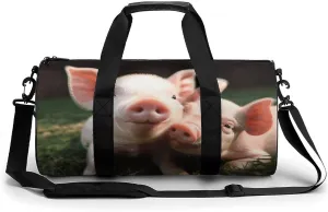 Duffel Bag for Men Women Gym Bag Cute Pig Travel Duffel Bag Waterproof Overnight Bag for Sports Workout