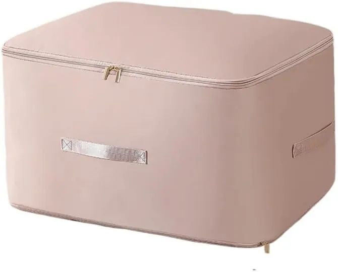 Dustproof And Moisture-Proof Compression Storage Bag Quilt Compression Organizer Bag Large Capacity Clothes Luggage Moving Bag(Pink,L)