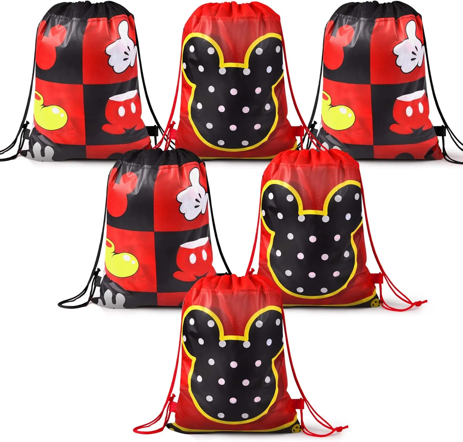 e Mouse Favor Bags, Treat Candy Goodie Gift Non-woven Bags Reusable for Baby Birthday Party Supplies Baby Shower Mouse Theme Party Decorations-24 Pack
