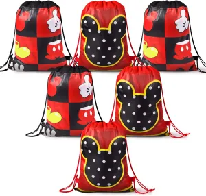 e Mouse Favor Bags, Treat Candy Goodie Gift Non-woven Bags Reusable for Baby Birthday Party Supplies Baby Shower Mouse Theme Party Decorations-24 Pack