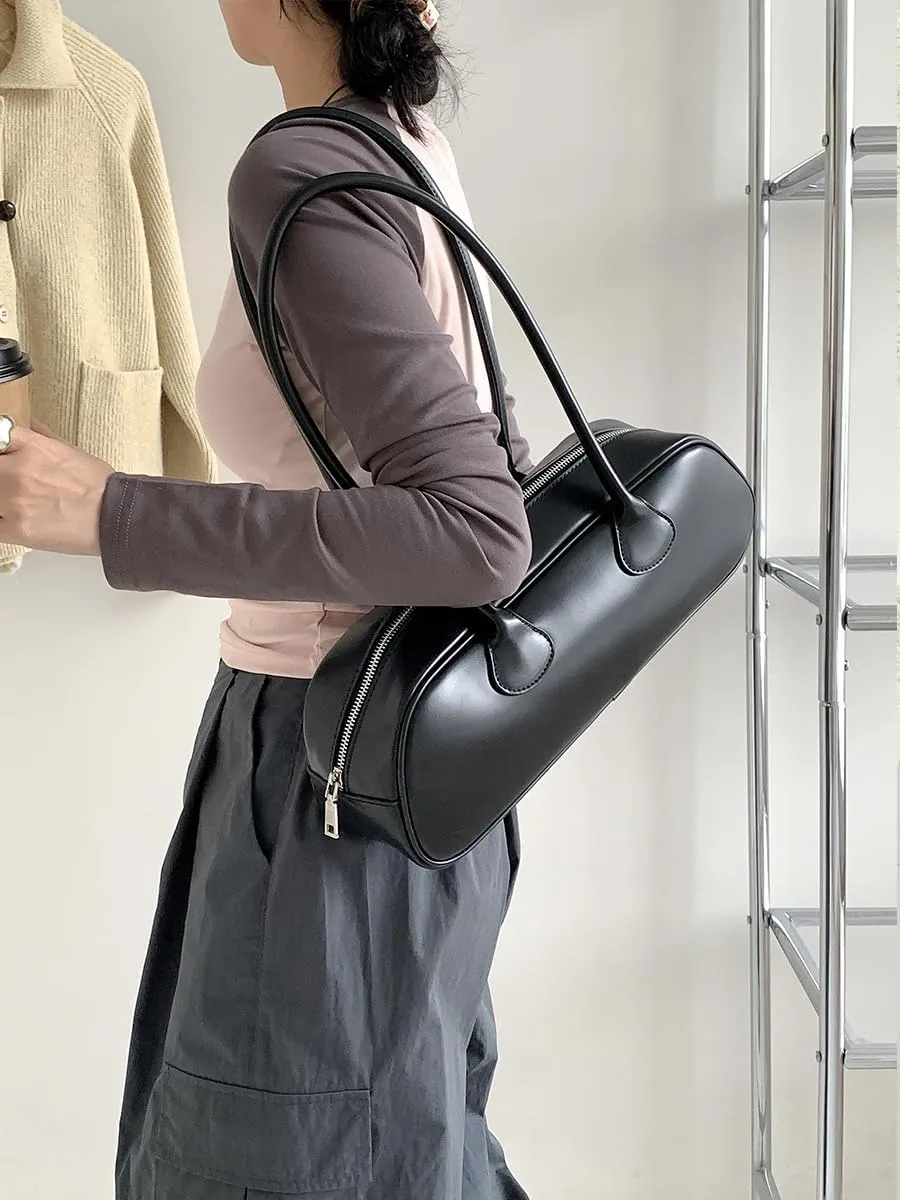 East West Le Teckel Handbag for Women Elegant Genuine Leather Shoulder Purse for Formal Events or Work