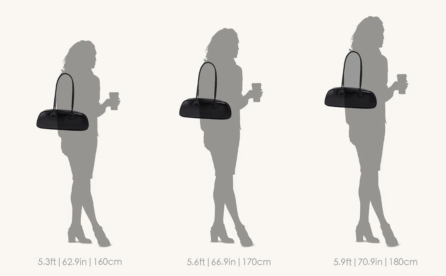 East West Le Teckel Handbag for Women Elegant Genuine Leather Shoulder Purse for Formal Events or Work