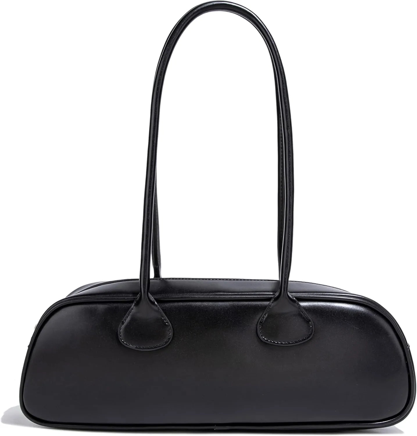 East West Le Teckel Handbag for Women Elegant Genuine Leather Shoulder Purse for Formal Events or Work