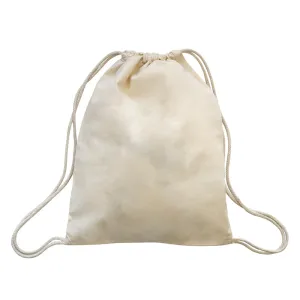 EC-22 Natural Calico Drawstring Backpack/Sling Bag