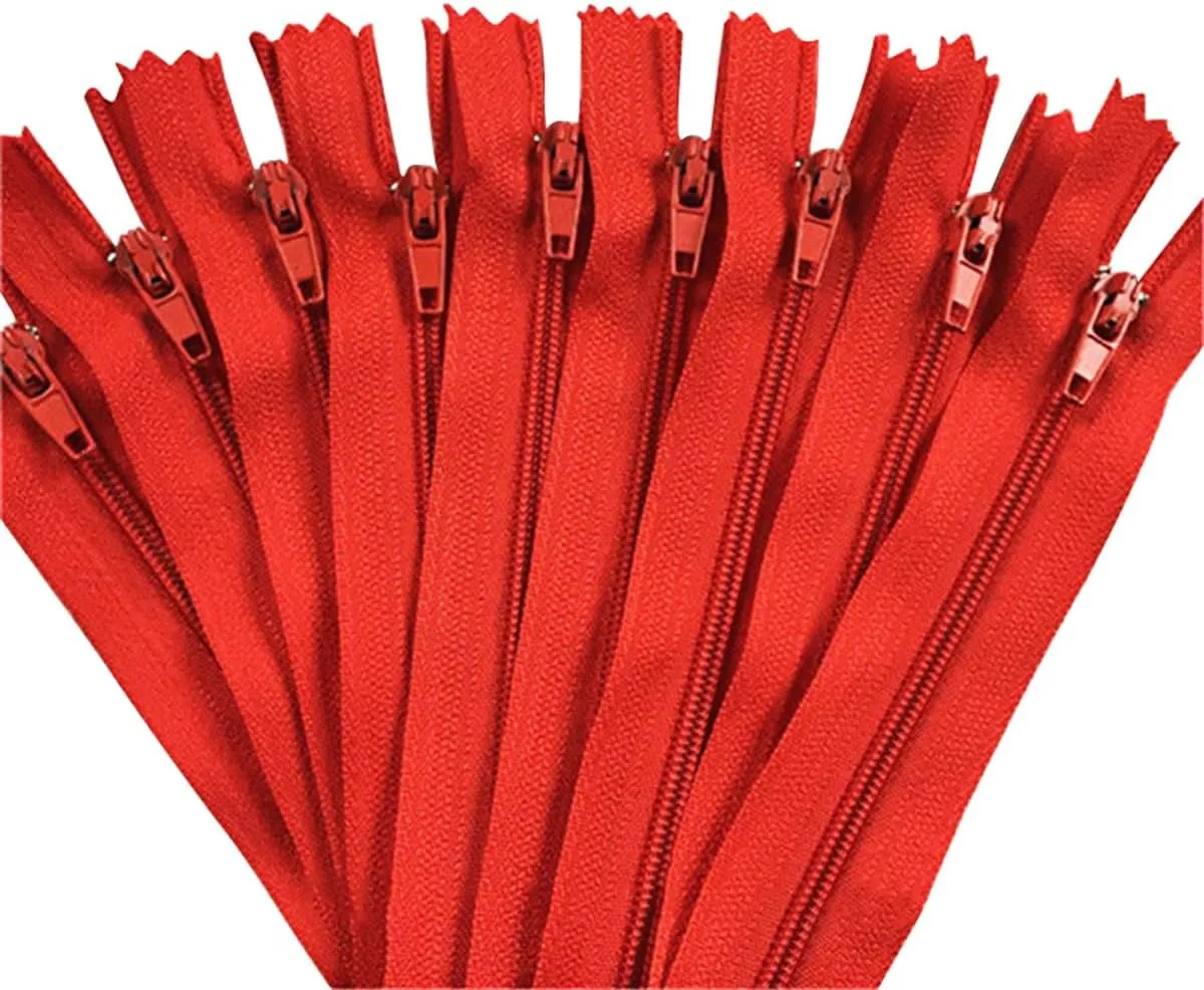 ECYC Ltd 100 Pcs #3 Nylon Coil Zipper, Closed End Zippers Clothing Zipper Sewing Zippers Bulk Crafts Zippes for Tailor Sewing Crafts, Garment, Bags, Dresses, 15.7 inch