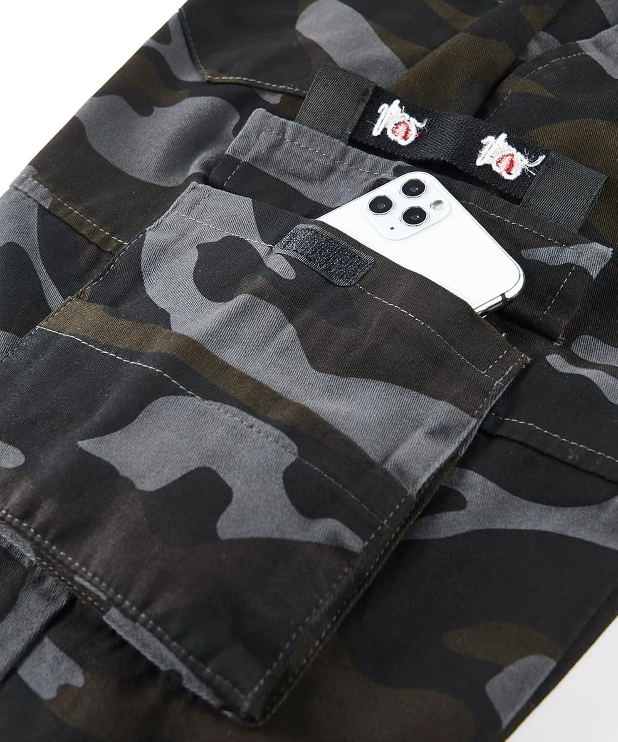 ELETOP Men's Cargo Shorts Elastic Waistband Drawstring Big and Tall Cotton Summer Casual Work Shorts