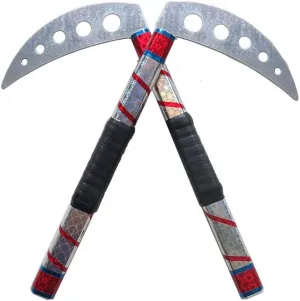 Elite Ultra Light Competition Lotus Wood Grip Kamas - Silver/Red