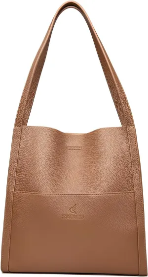 Ellniges]【Oversized Fashion Tote Women's Structured Shoulder Bag - PU Leather Mom Bag with 8 Pockets, Spacious Work Bag & Travel Companion (Modern Minimalist Design)
