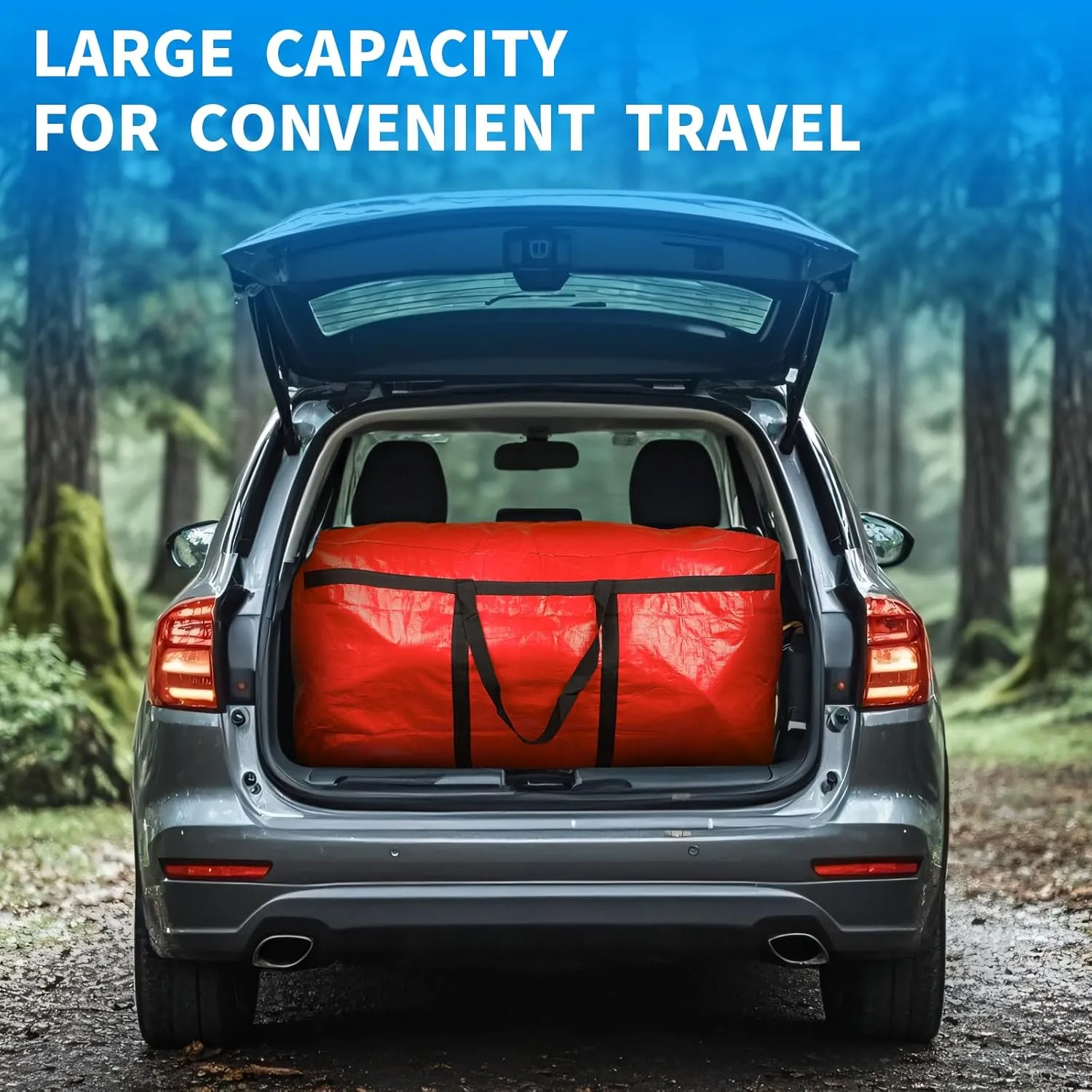 Extra Large Moving Bags with Zippers Heavy Duty Storage Duffle Bag for College Dorms Big Foldable Duffle Bag for Travel Clothes Blankets Bedding Moving (Orange 1 pack)
