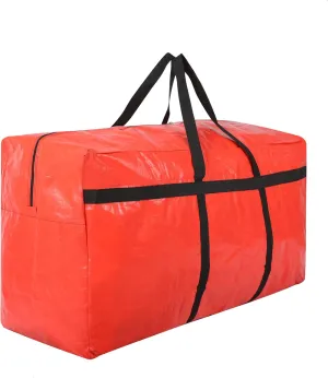 Extra Large Moving Bags with Zippers Heavy Duty Storage Duffle Bag for College Dorms Big Foldable Duffle Bag for Travel Clothes Blankets Bedding Moving (Orange 1 pack)