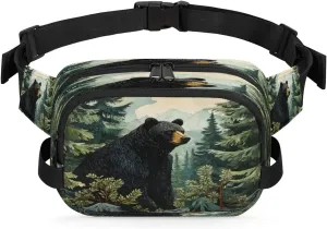Fanny Pack Crossbody for Women Men Bear Fanny Pack Cross Body Bag for Shopping Traveling Running Hiking Cycling