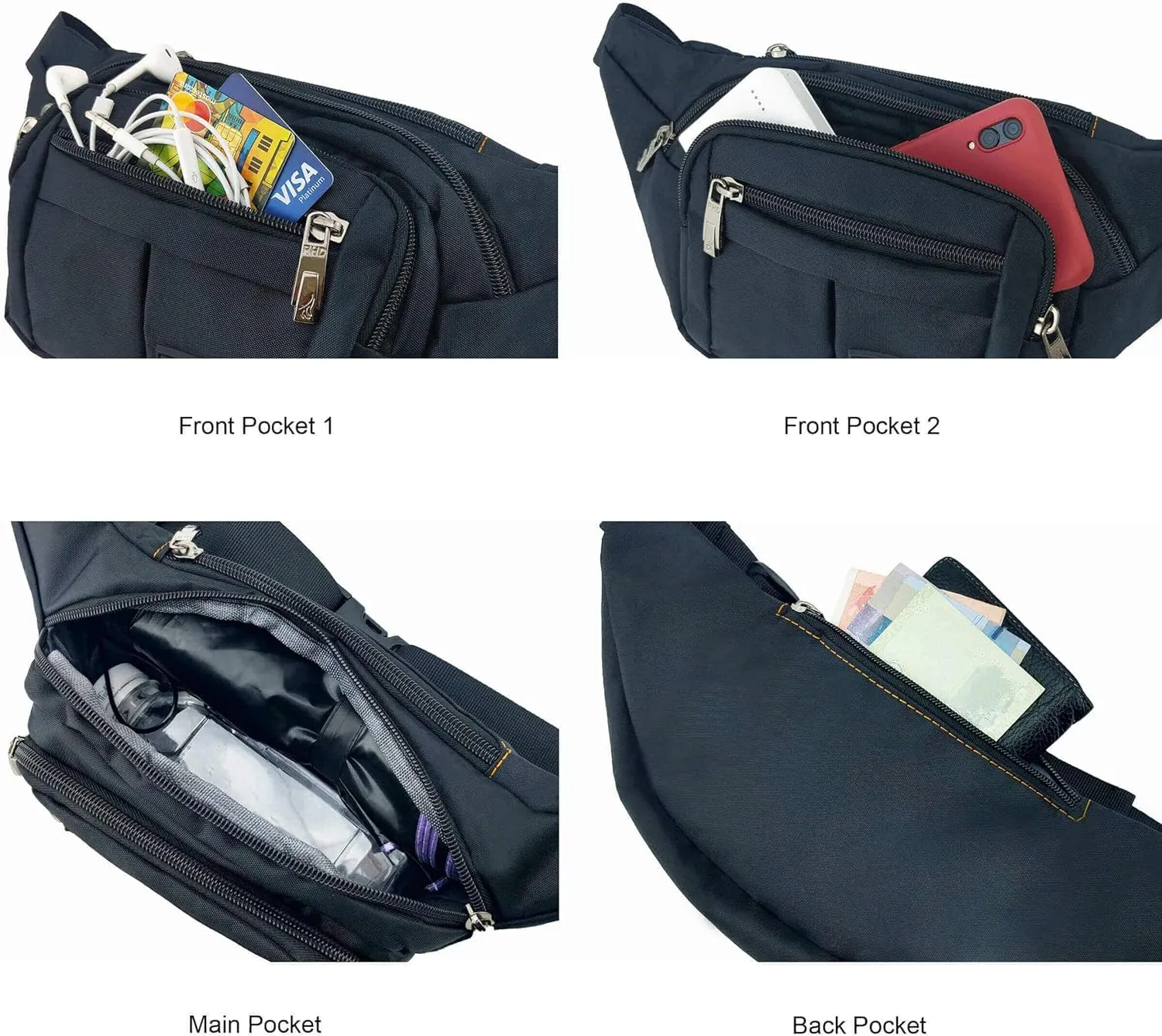 Fanny Pack for Men Women Fashionable Waist Bag for Hiking Running Traveling