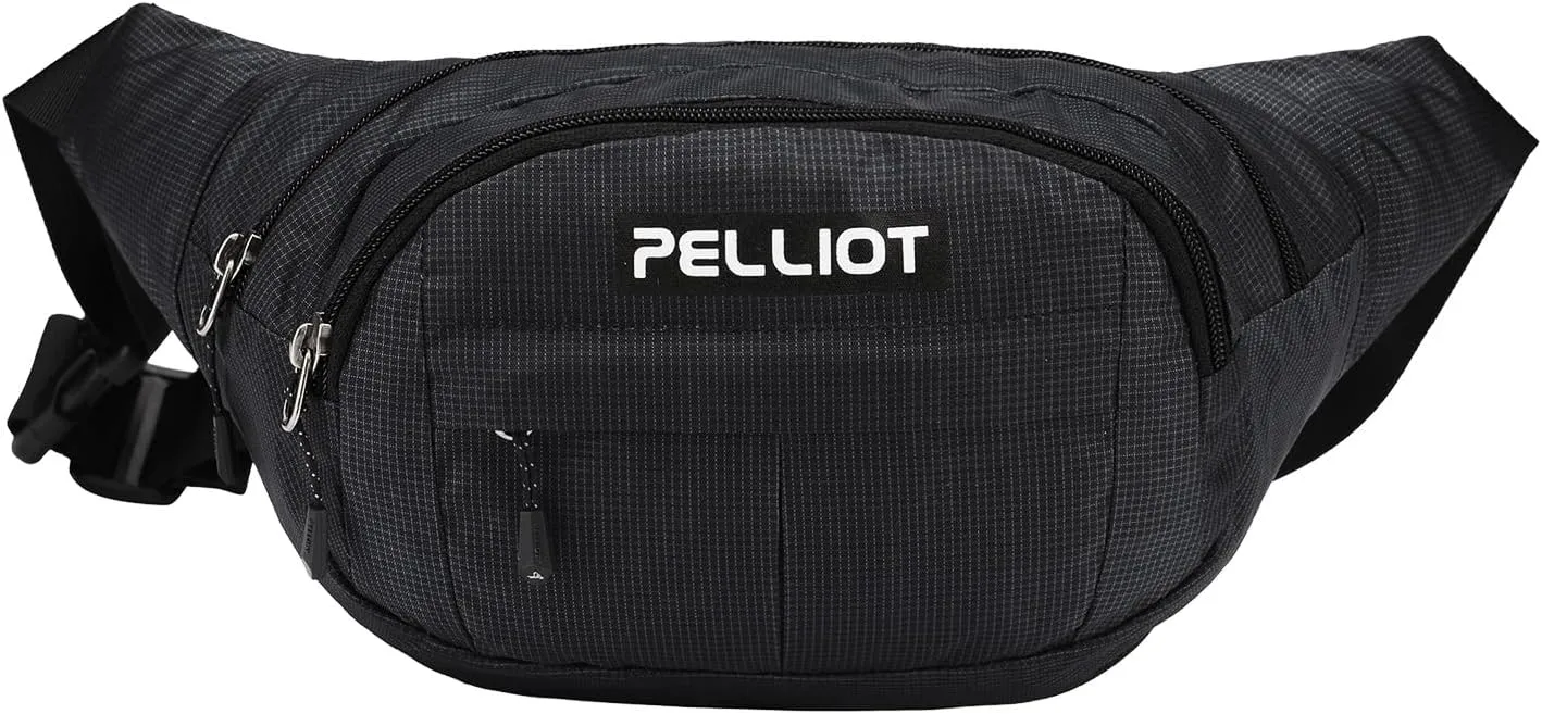Fanny Pack for Women Men CrossBody Belt Bag Multi Pockets Waist Pack Water Repellent Adjustable Sling Bag for Hiking Running Cyling Traveling Outdoor Black