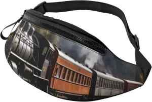 Fanny Packs for Women Belt bag Large Crossbody Bags Trendy Chest Bag Steam Locomotive Train Waist Bag for Travel, 2CX4H45SFDHS