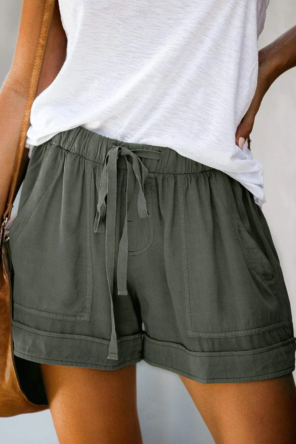 FEKOAFE Womens Shorts 2025 Comfy Summer Drawstring High Waist Cotton Shorts for Women Trendy(S-2XL)
