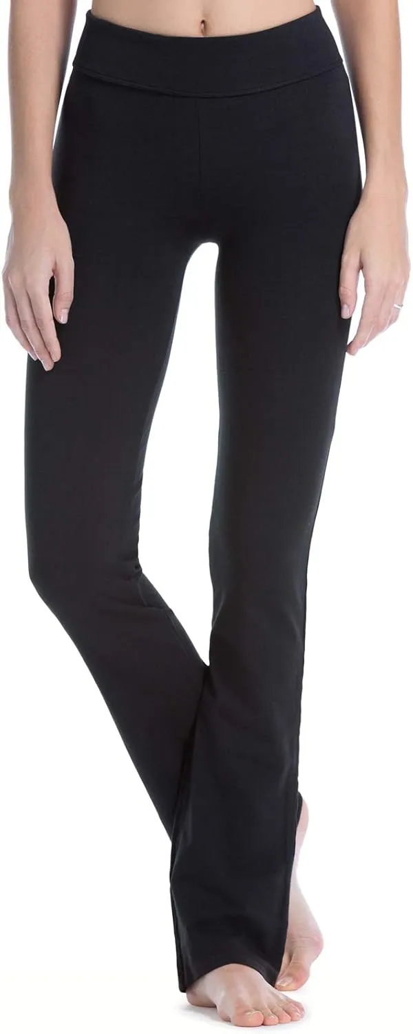 Fishers Finery Women's Organic Cotton Blend Bootcut Yoga Pant; Athletic Casual Pant
