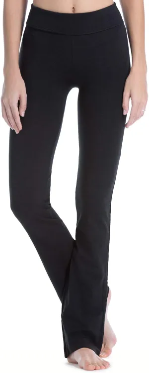 Fishers Finery Women's Organic Cotton Blend Bootcut Yoga Pant; Athletic Casual Pant