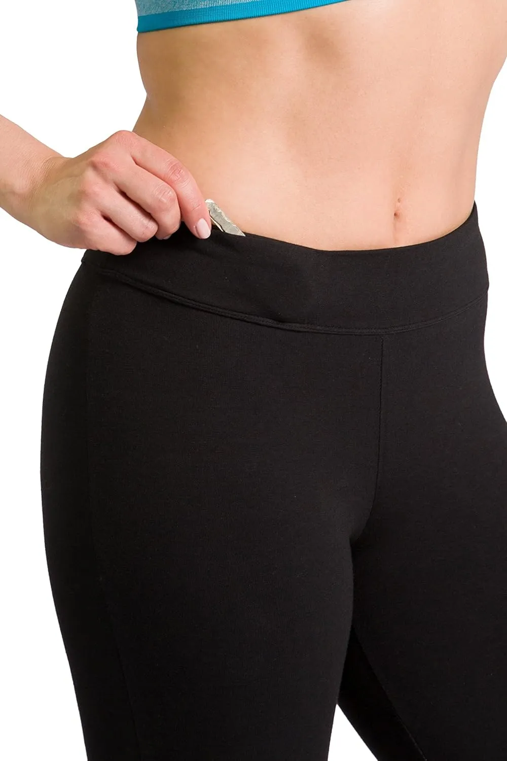 Fishers Finery Women's Organic Cotton Blend Bootcut Yoga Pant; Athletic Casual Pant