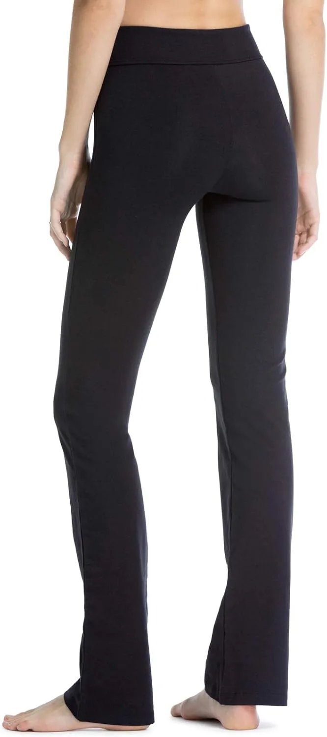 Fishers Finery Women's Organic Cotton Blend Bootcut Yoga Pant; Athletic Casual Pant