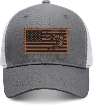 Fishing Gifts for Men American Flag Trucker Hat Mens Fathers Day Christmas Birthday Gifts Fishing Hat for Dad