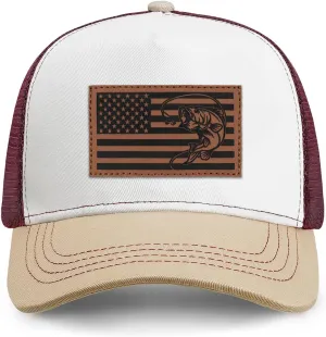 Fishing Gifts for Men American Flag Trucker Hat Mens Fathers Day Christmas Birthday Gifts Fishing Hat for Dad