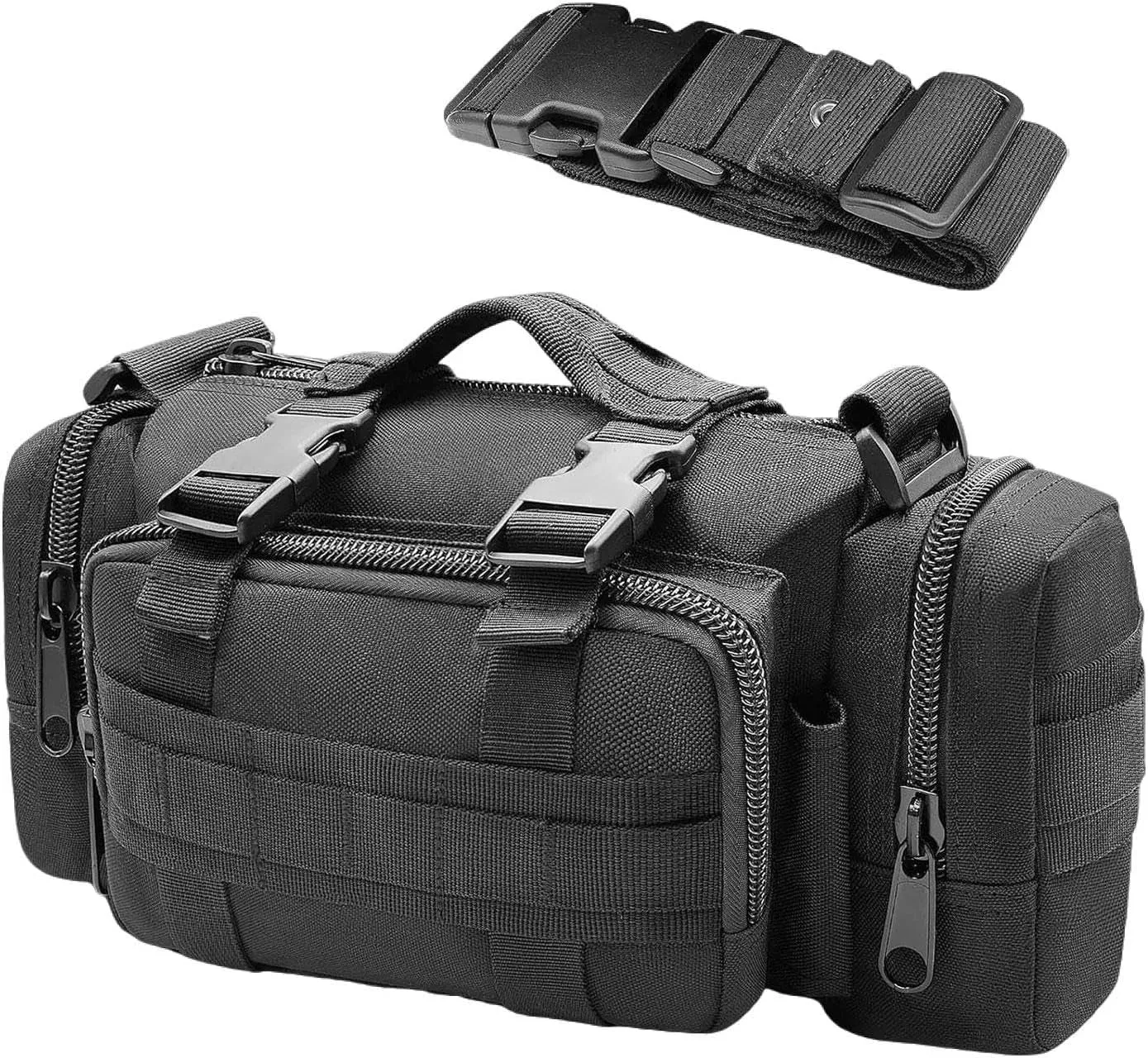 Fishing Tackle Bag Crossbody Fanny Waist Pack Multiple Pockets Multi Purpose Duffel Waist Bag Hand Carry for Gym Camping