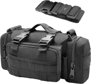 Fishing Tackle Bag Crossbody Fanny Waist Pack Multiple Pockets Multi Purpose Duffel Waist Bag Hand Carry for Gym Camping